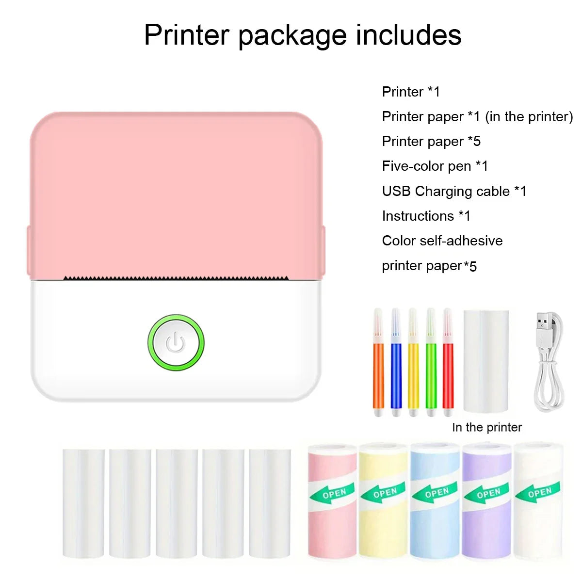 Mini Portabl Printer Inkless Sticker Maker - Empire P.E