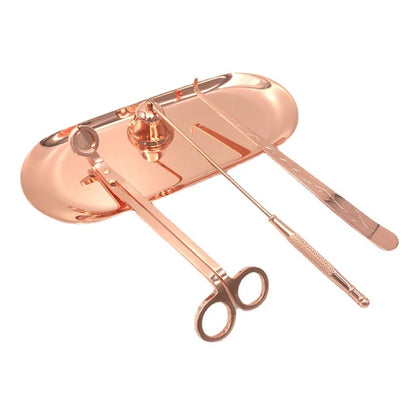 4Pcs/set Candle Wick Trimmer Scissors Extinguisher Hooks Candle Accessories