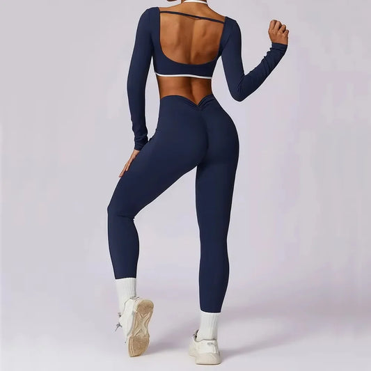Yoga Set 2PCS Women Sportswear Push Up Workout Clothes - Empire P.E