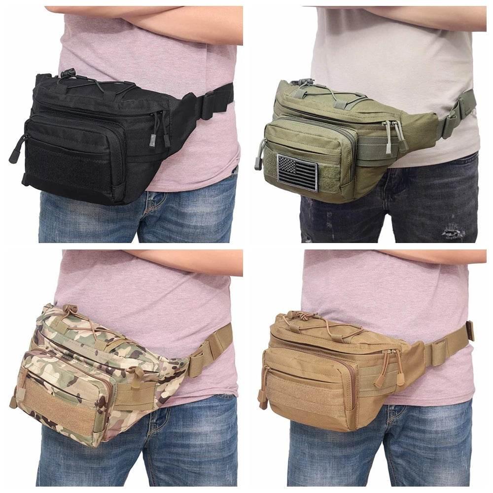 Outdoor Tactical Waist Bag 600D Nylon Oxford Outdoor EDC Fanny Pack Utility Waist Pouch Outdoor Bumbag Hunting Camping Hip Bags - Empire P.E