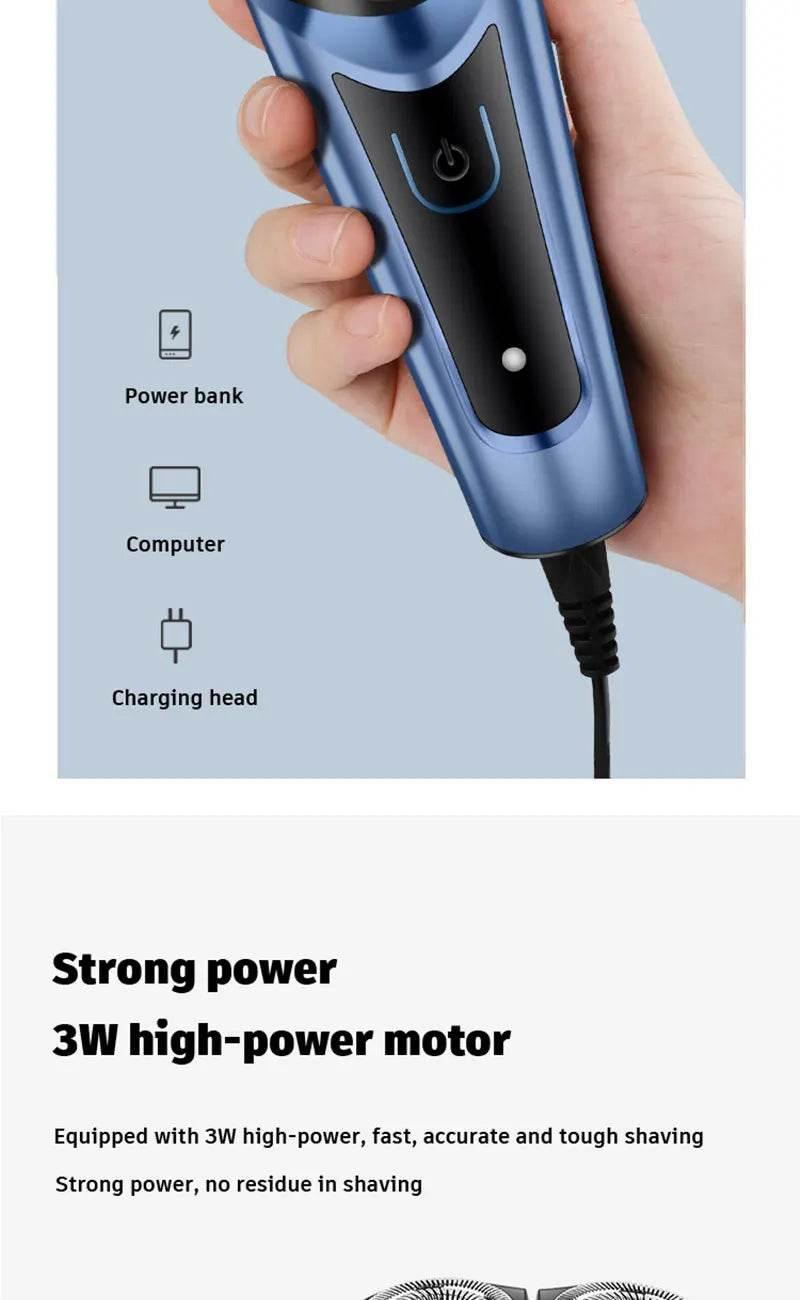 Shaver for Men USB Electric Shaver Powerful Beard Shaving Machine Electric Razor Rechargeable Waterproof - Empire P.E