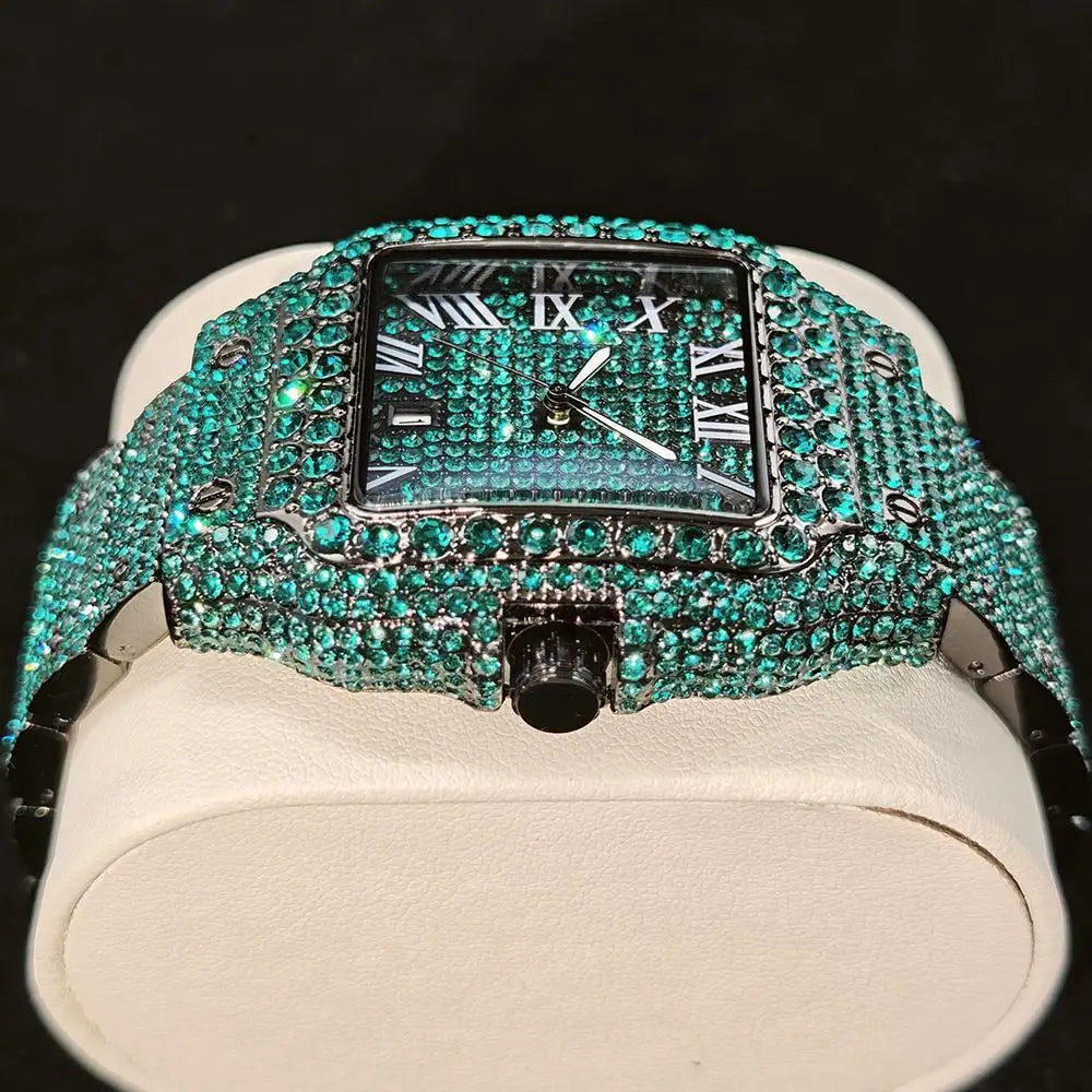 Green Diamond Watch For Men