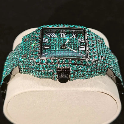 Green Diamond Watch For Men