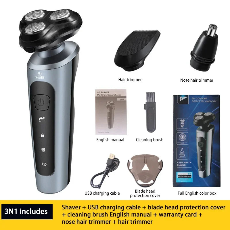 Electric Shavers Men Waterproof Wet Dry Use Electric Trimmer - Empire P.E