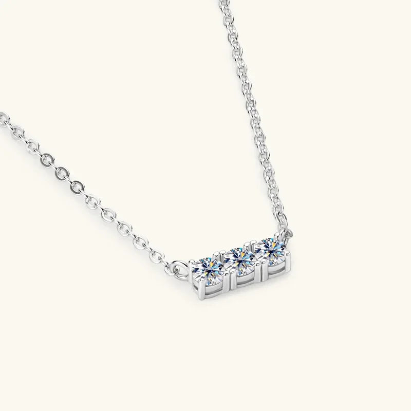 D Color Women Moissanite Pendant s925 Silver Yellow Full Moissanite Necklace - Empire P.E