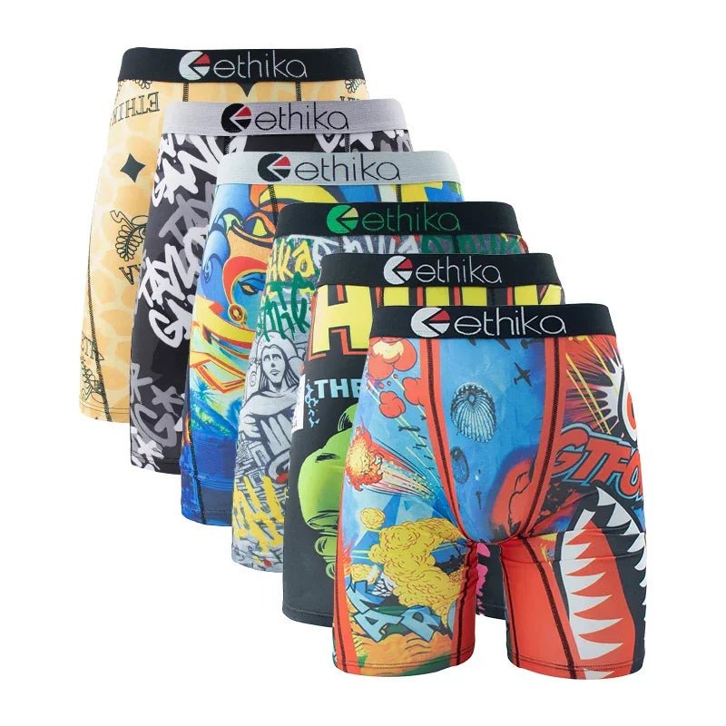 6Pcs Men Underwear Boxers Breathable Man - Empire P.E