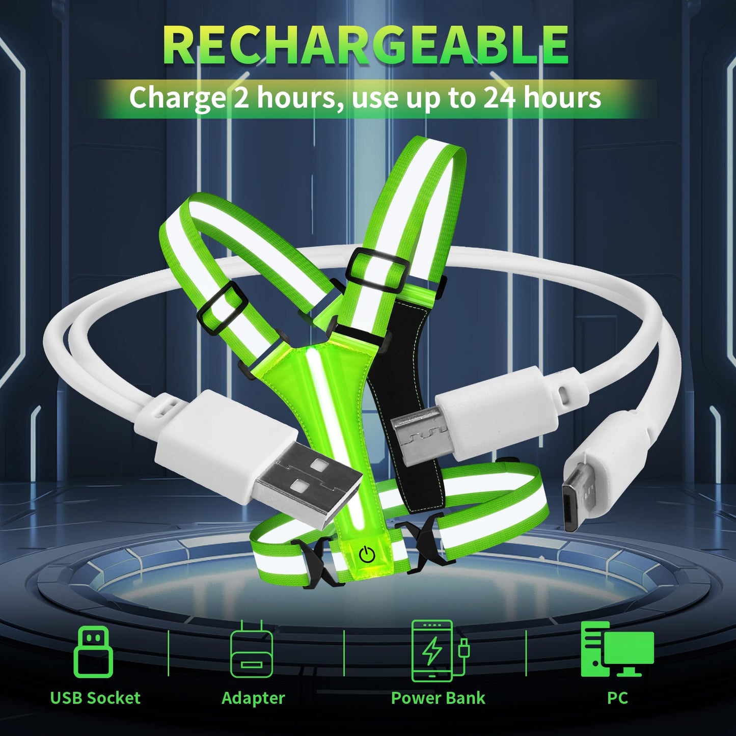 Adjustable Reflective Gear Security Vests