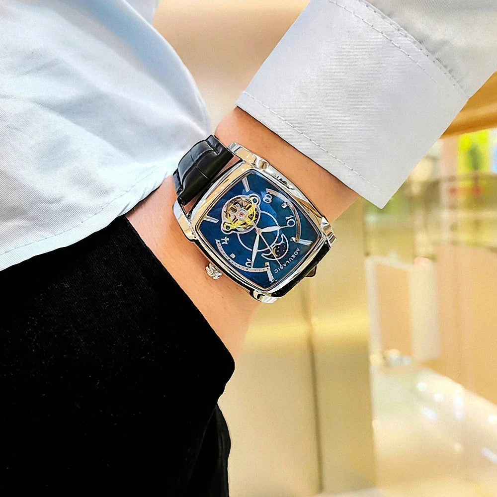 Tonneau Moon Phase Automatic Watch