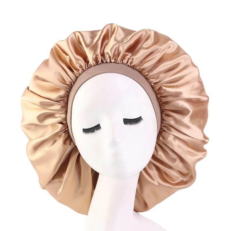 Women Oversized Silky Hair Bonnet Solid Color - Empire P.E