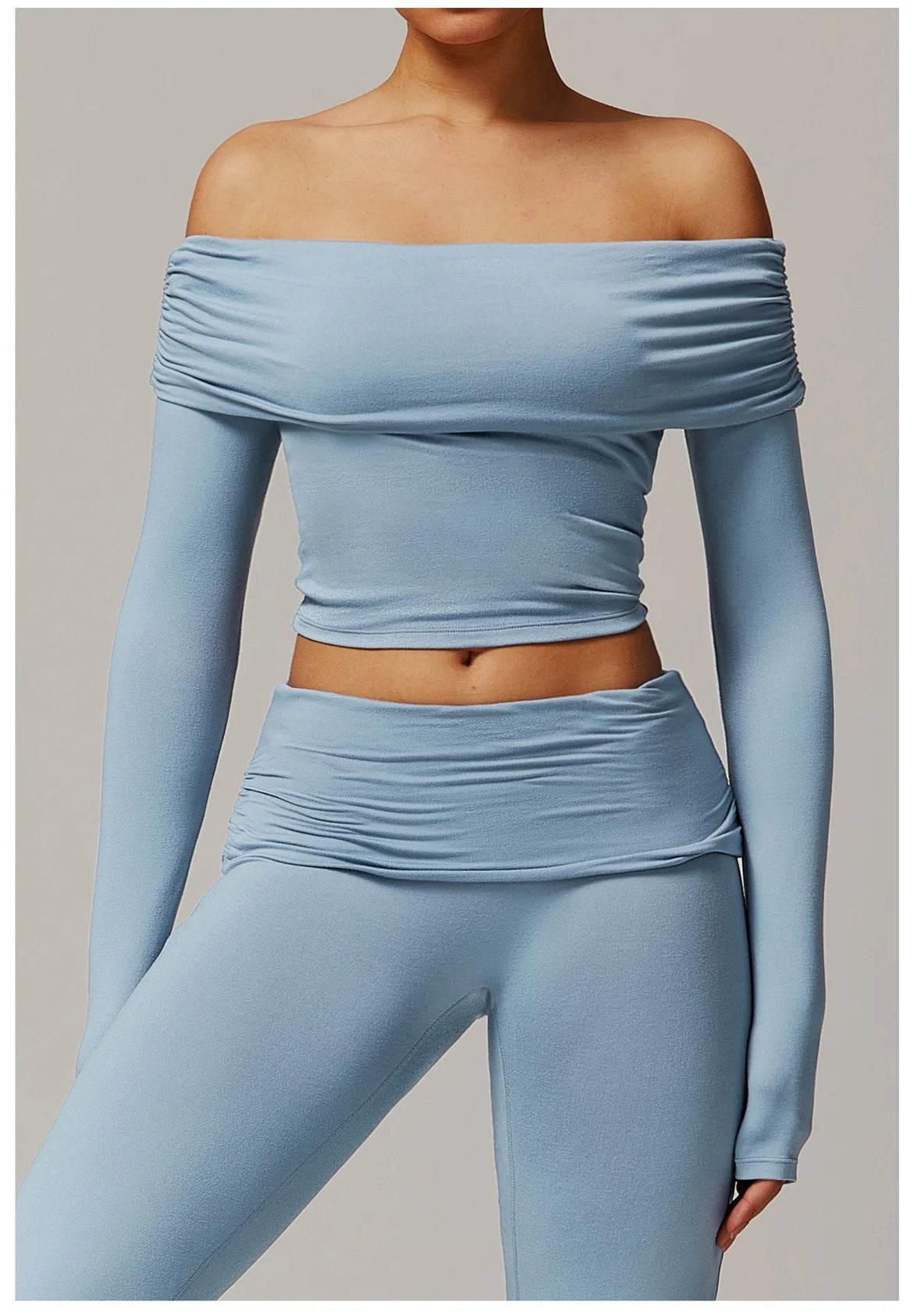 Sexy Yoga Long Sleeve Slim Fit Fitness Yoga Shirts Crop Top Women's Quick-drying Sport Tops Running Workout Women Gym Clothing - Empire P.E