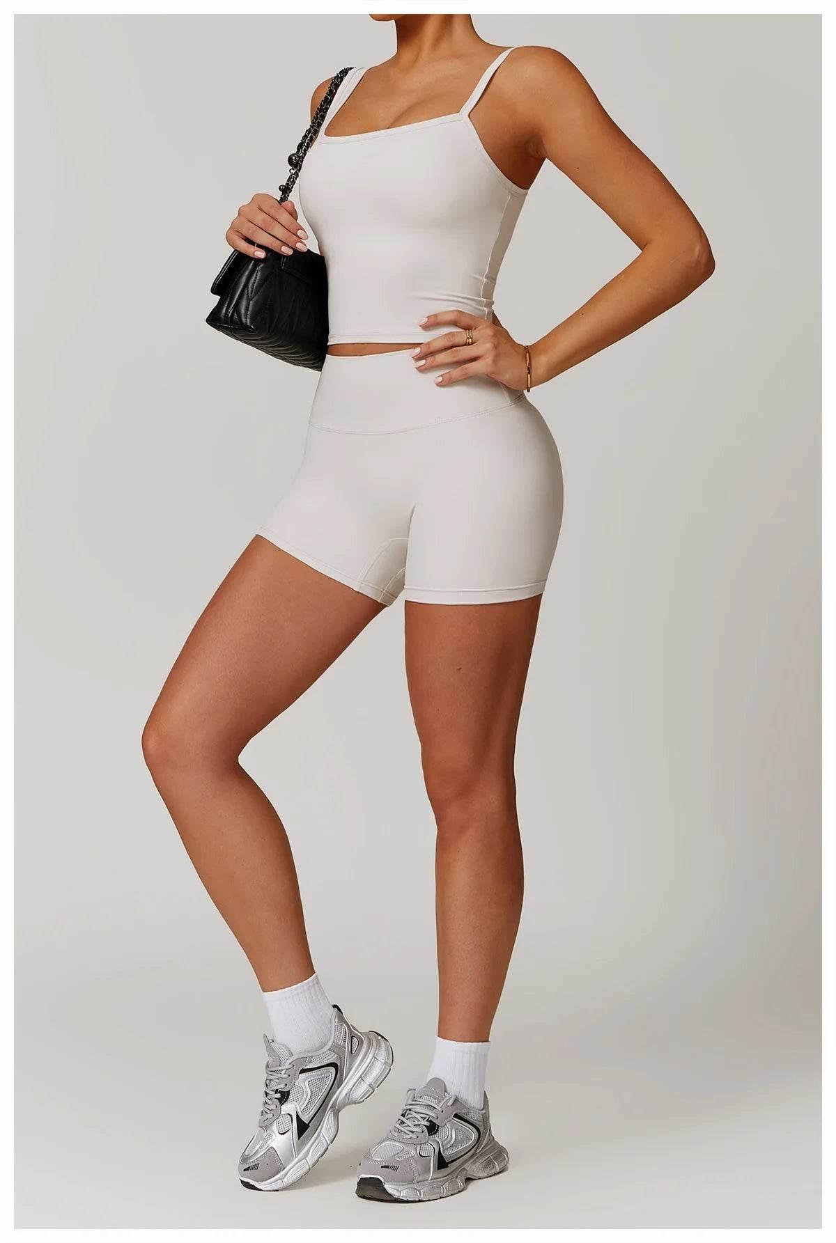 New Women Yoga Shorts High Waist Beautiful Buttocks Gym Sexy Feel V-shaped Shorts Sports Fitness Tights Push up Run Leggings - Empire P.E