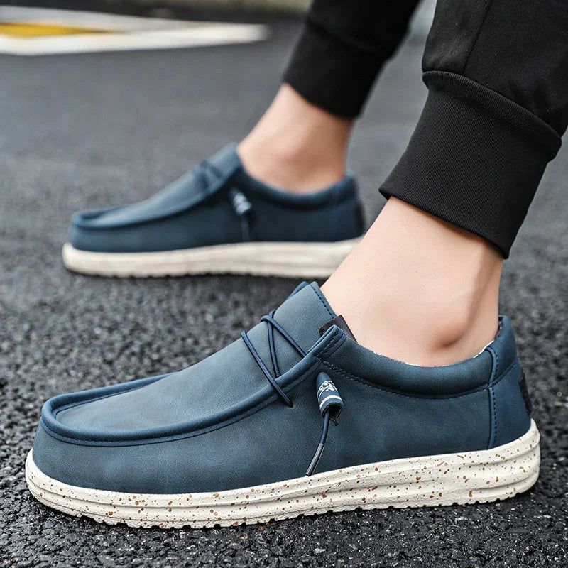 Spring Autumn Men Light Leather Casual Shoes