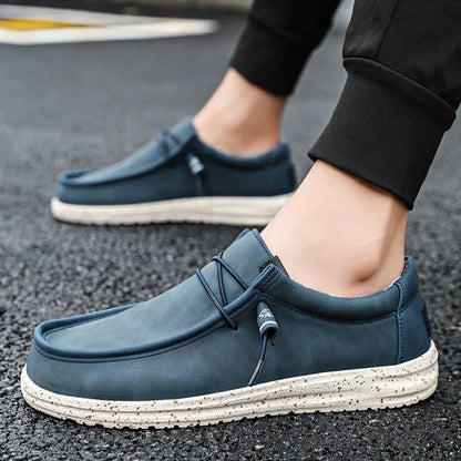 Spring Autumn Men Light Leather Casual Shoes