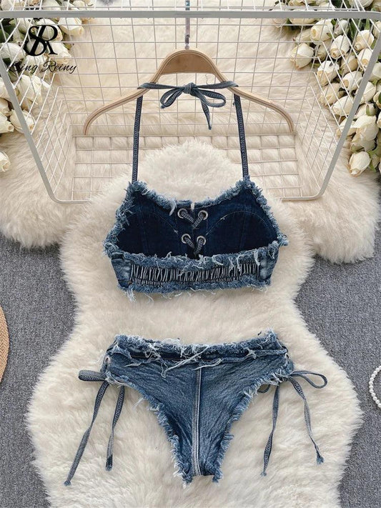 Women Bikini Denim Suits - Empire P.E