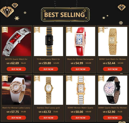 Ladies Quartz Wristwatch Waterproof - Empire P.E