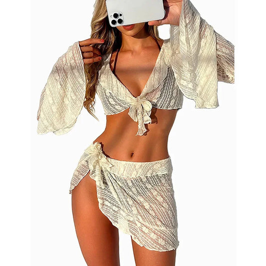 Women's 4 Piece Bikini Halter Neck Triangle Set