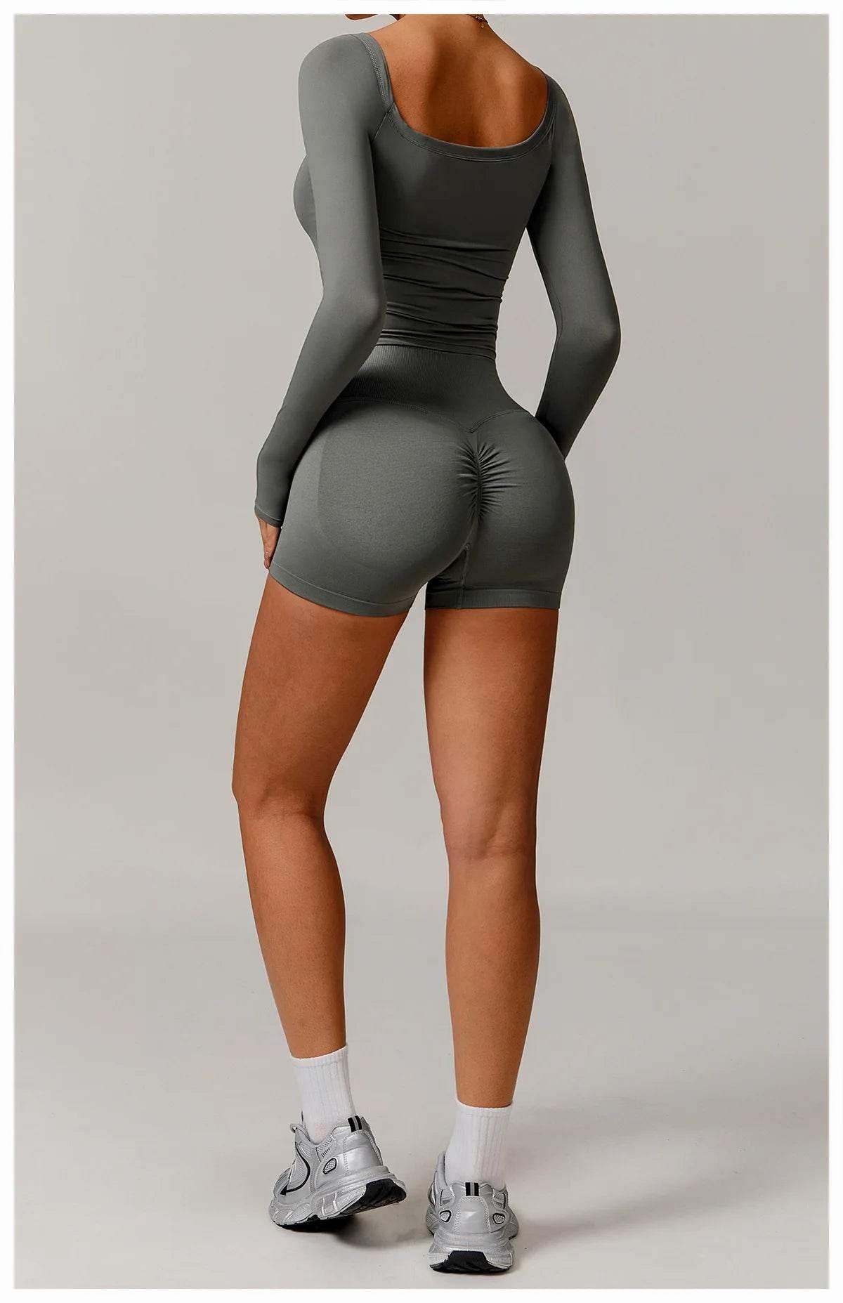 Women Yoga Shirts Crop Tops Long Sleeves Shirts for Women Yoga Sports Fitness Gym Clothing Running Workout Tops Sports Shirts - Empire P.E