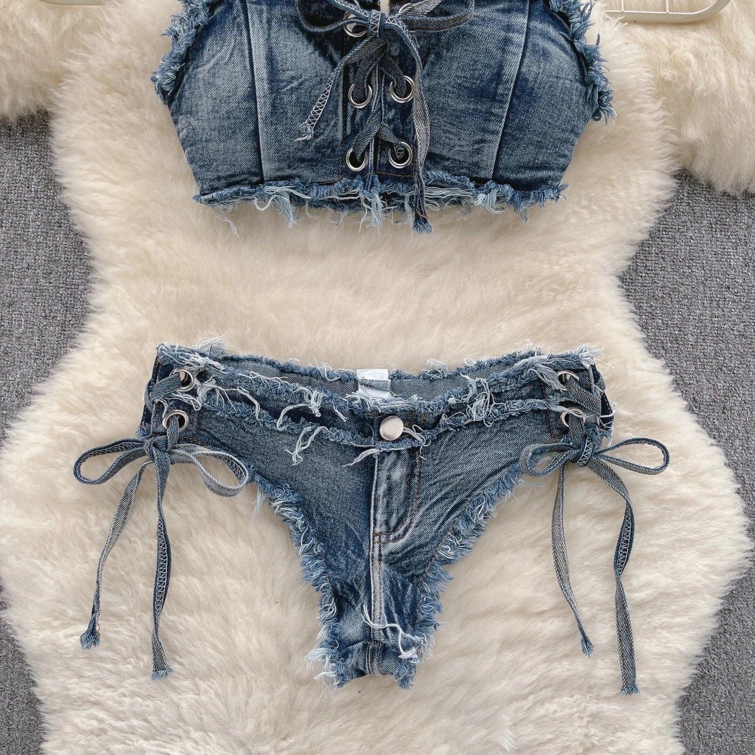 Women Bikini Denim Suits - Empire P.E