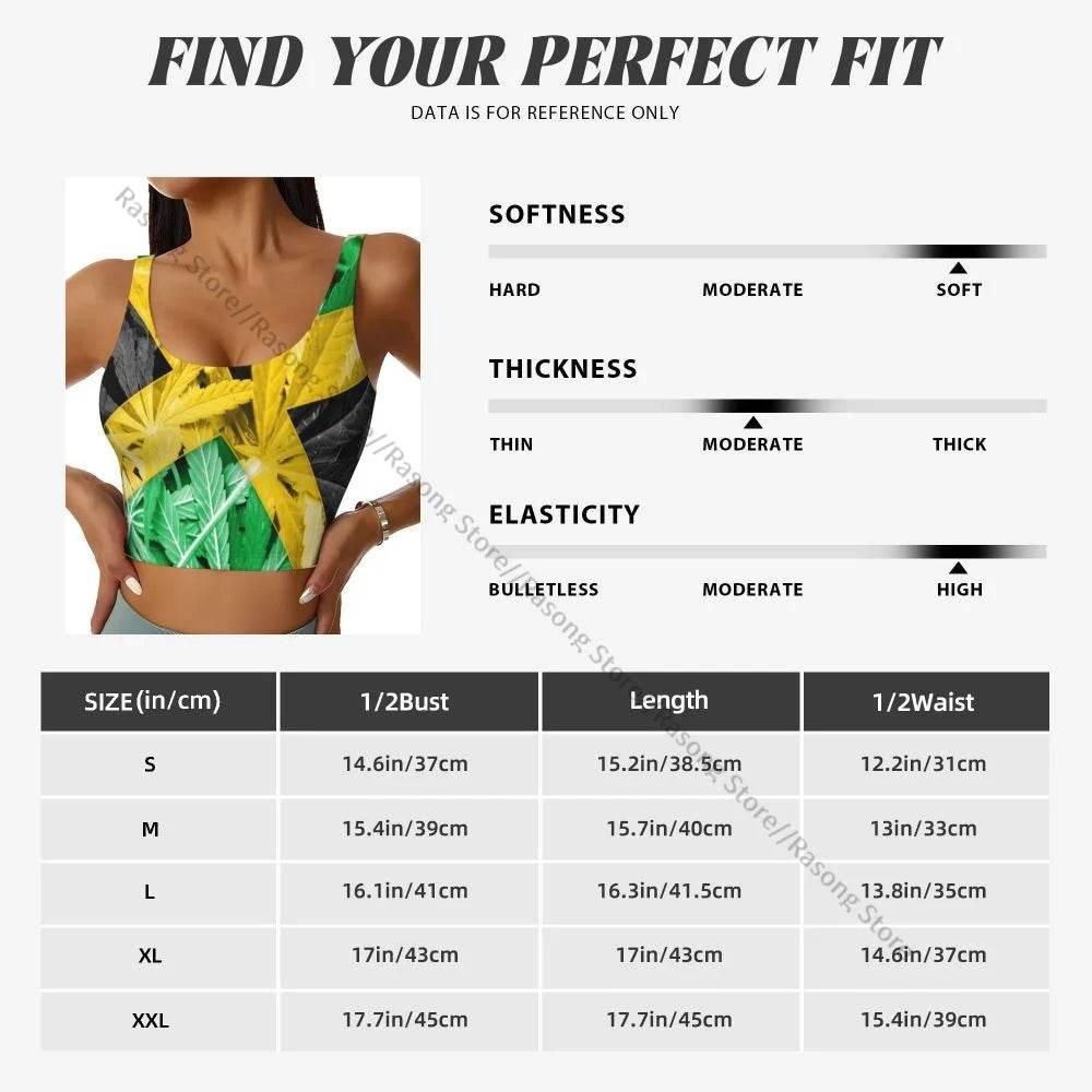 Sports Bra Women Running Yoga Clothes Vest Jamaica Kingdom Flag Gathering Fitness Vest - Empire P.E