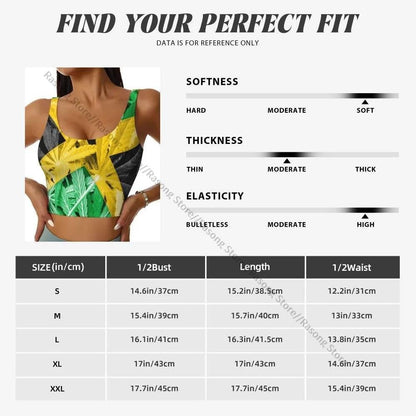 Sports Bra Women Running Yoga Clothes Vest Jamaica Kingdom Flag Gathering Fitness Vest - Empire P.E