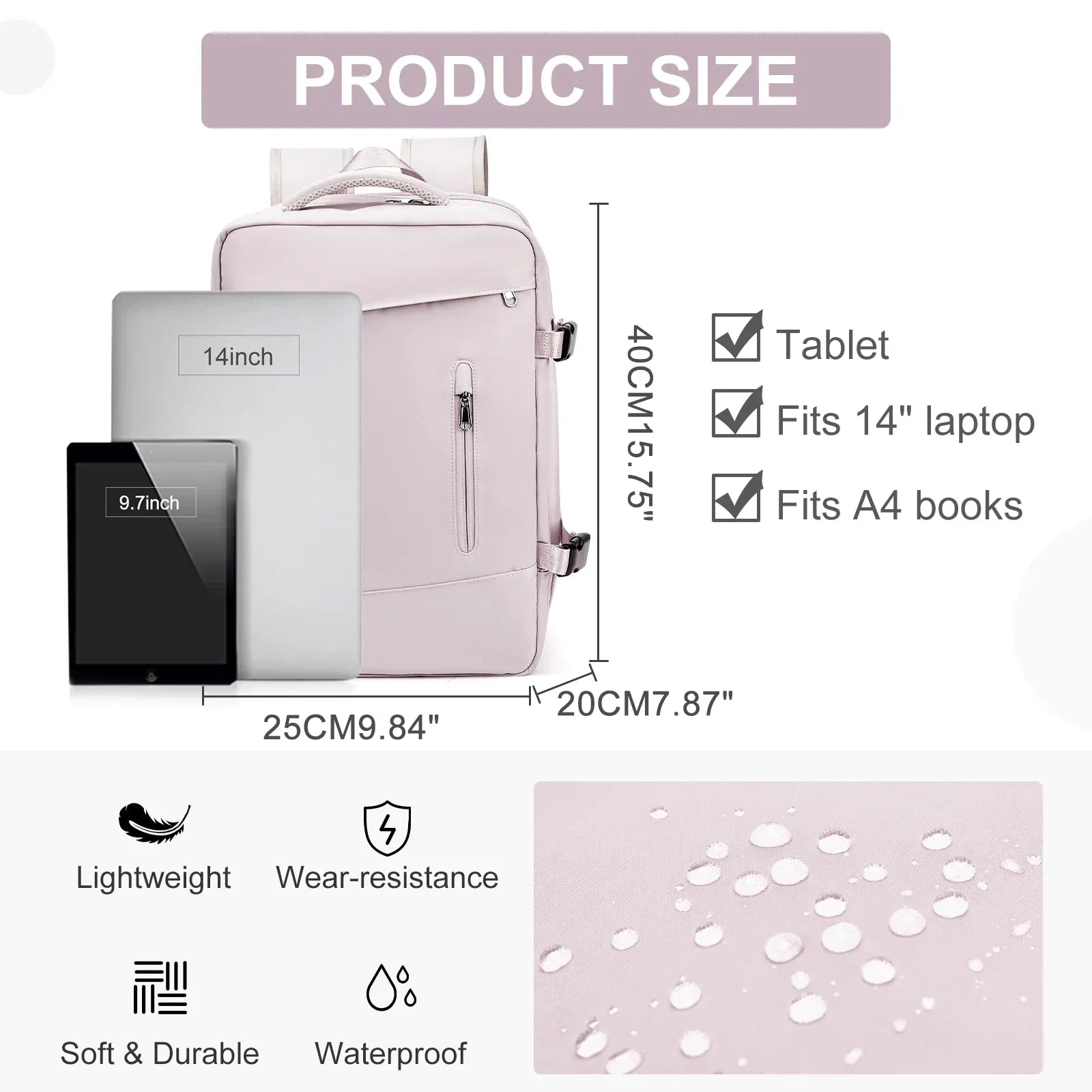 Women's Backpack Travel Suitcase Cabin Bag Aircraft - Empire P.E