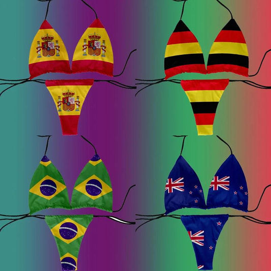 Fashion flag pattern printed swimsuit - Empire P.E