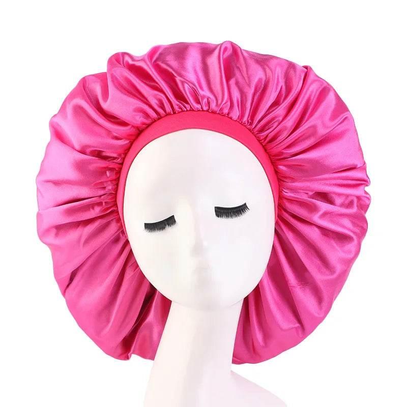 Women Oversized Silky Hair Bonnet Solid Color - Empire P.E