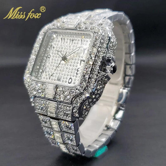 Diamond Men's Quartz Watch With Auto Date Waterproof Wristwatches - Empire P.E