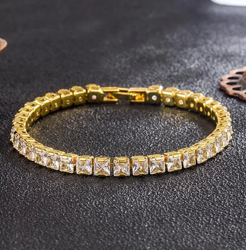 3mm 4mm D Color Moissanite Tennis Bracelet Full Diamond GRA 925 Sterling Silver - Empire P.E