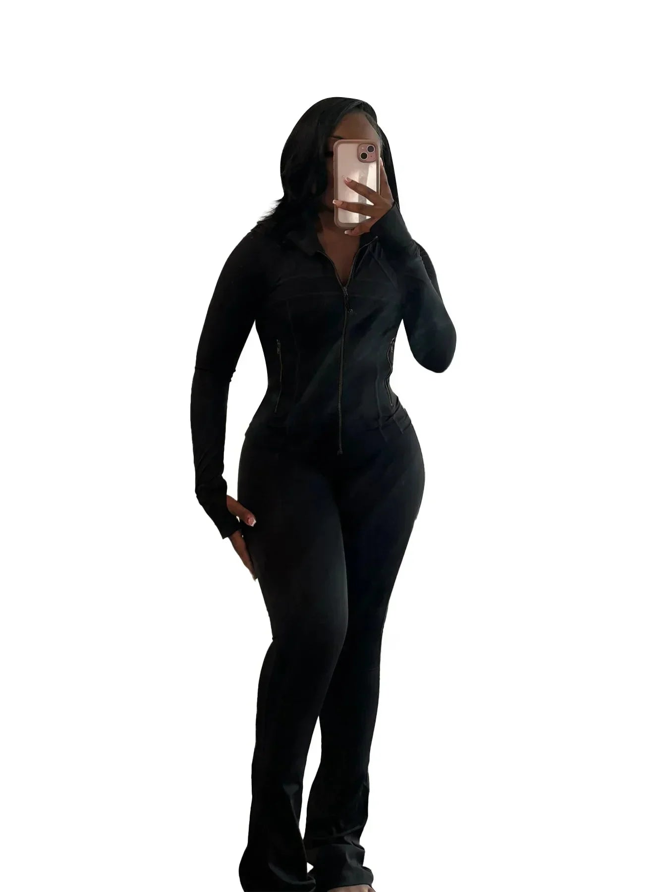 Casual Women's Long Sleeve Tight Fitting Sports Clothing 2-Piece Set - Empire P.E