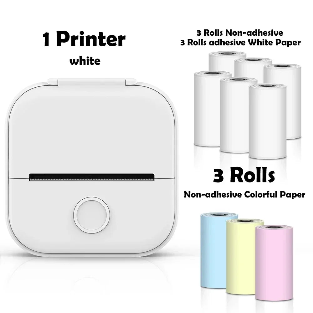 Portable Mini Wireless Thermal Pocket Printer Self-adhesive Stickers - Empire P.E