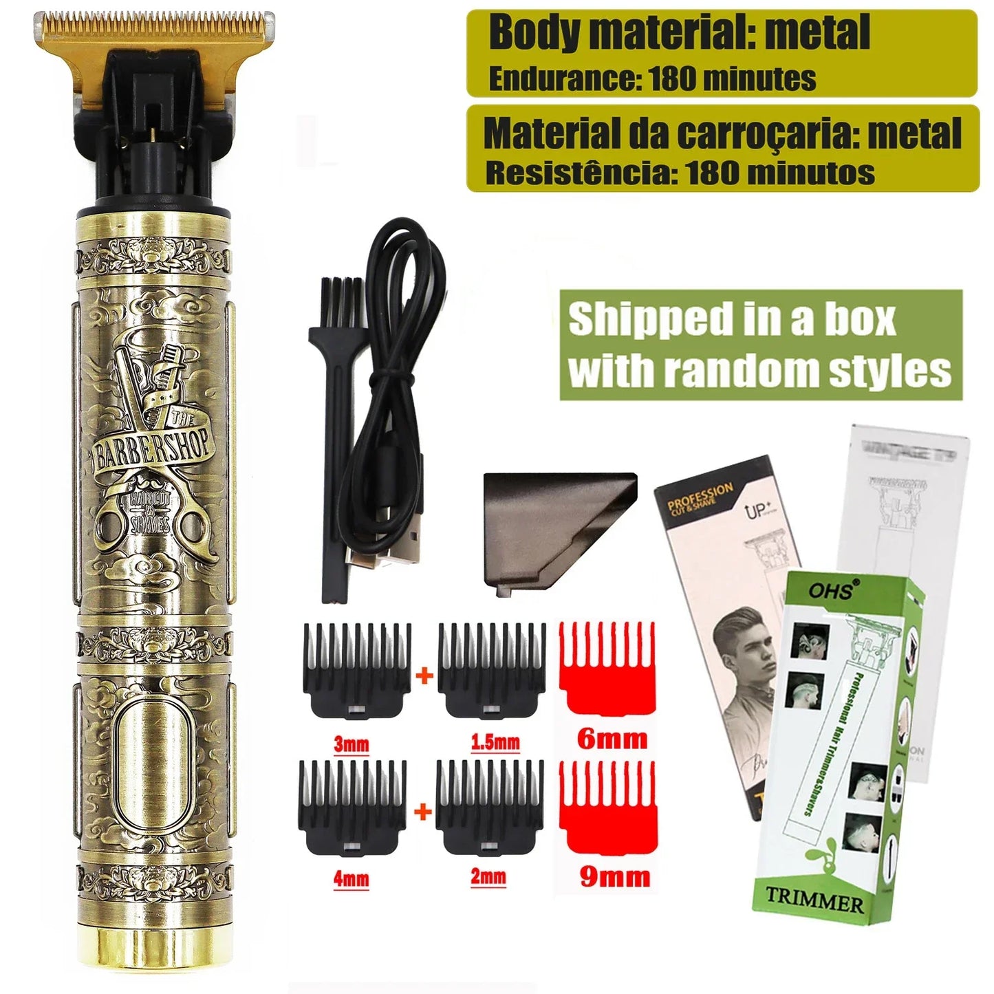 Vintage T9 Hair Clipper Beard Shaving Body Hair Trimmer Clippers - Empire P.E