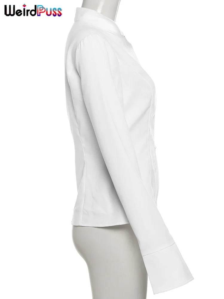 2Piece Set Autumn Long Sleeve Crop Tops+Puffy Skirt - Empire P.E