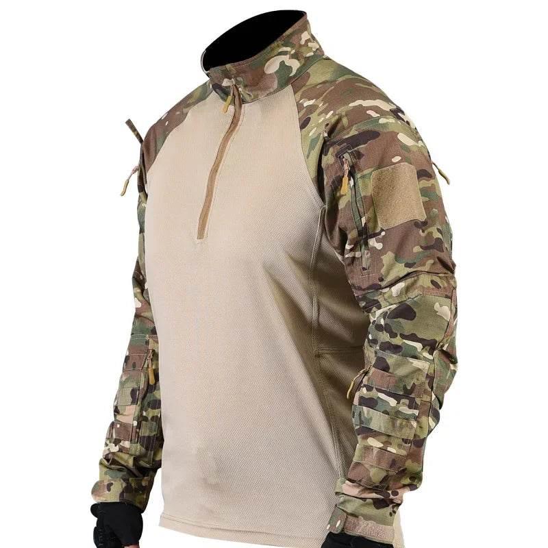 Tactical Shirts Combat Shirt Men Clothing Long Sleeve T-Shirts Breathable Airsoft T-shirt Camo Quick-dry Paintball T-Shirt Tops - Empire P.E