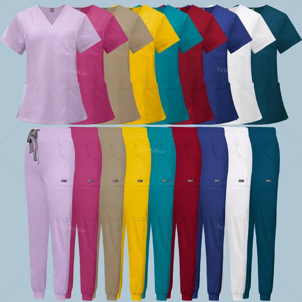 Men Women's Medical Nurse Uniform Surgical Scrubs Set Clinical Nursing Workwear Pet Clothes Lab Suit Veterinaria Spa Accessories - Empire P.E