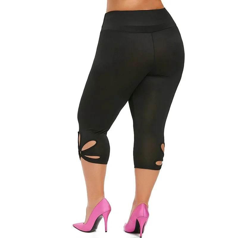Women's Plus-Size Stretch Essential Legging Summer Elastic Waist Seamless Casual Leggings Short Pants Capri Leggins Mujer - Empire P.E