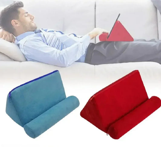 Pillow flat tablet holder supports the bed