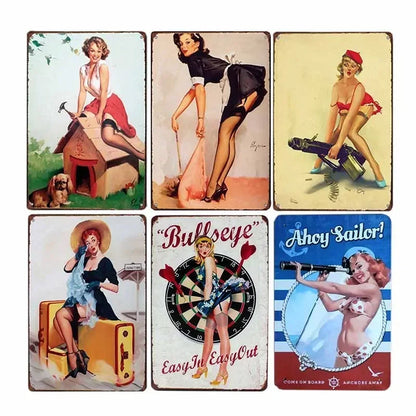 Europe Beauties Poster Metal Iron Sign Art