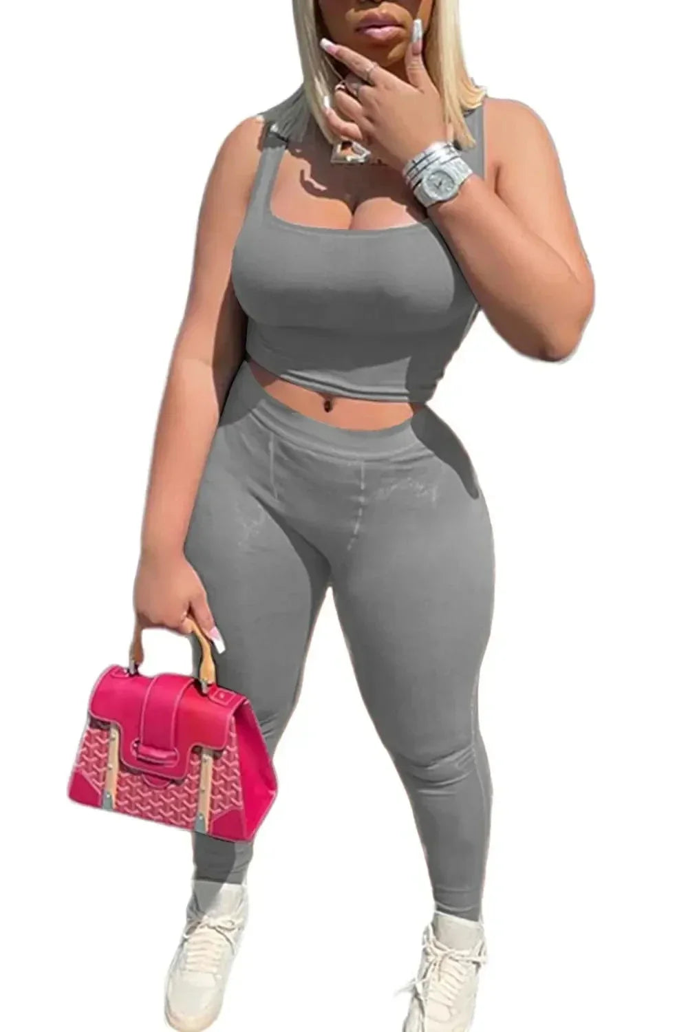 Lounge Wear Ribbed Casual 2 Piece - Empire P.E