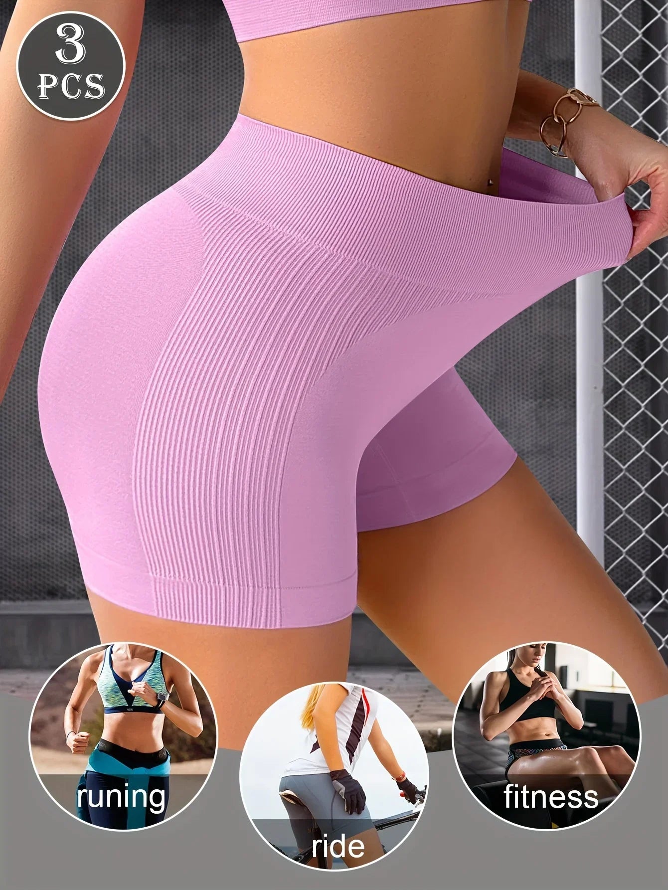 Colorful Three-Color Set Seamless Yoga Pants - Empire P.E