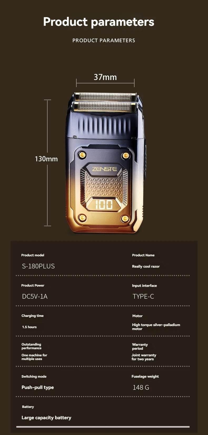 Men's shaver, practical oil head whitening device, hair cutting and shaving head divine tool, electric shaver special - Empire P.E
