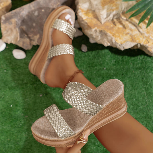 Women Trend Slippers Beach Wedges Sandals Platform Anti-slip Slippers Women Outdoor Slip on Shoes 2024 Summer Slides Women - Empire P.E