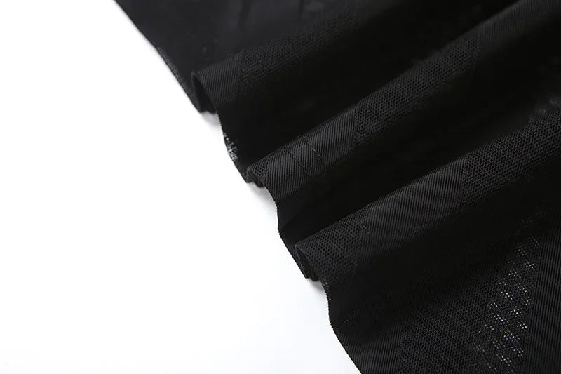 Mesh See Through Sexy Halter Split Dress - Empire P.E