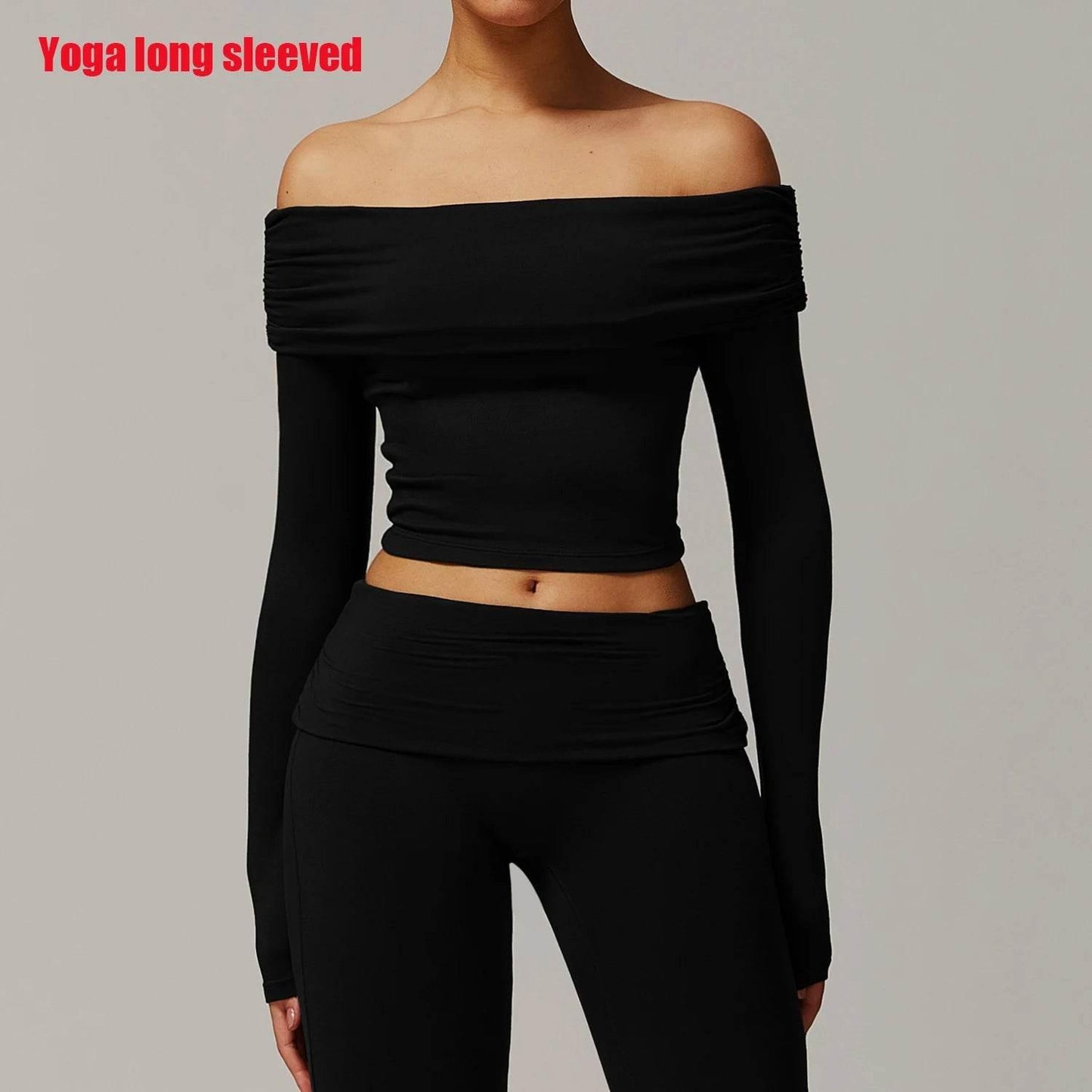 Sexy Yoga Long Sleeve Slim Fit Fitness Yoga Shirts Crop Top Women's Quick-drying Sport Tops Running Workout Women Gym Clothing - Empire P.E