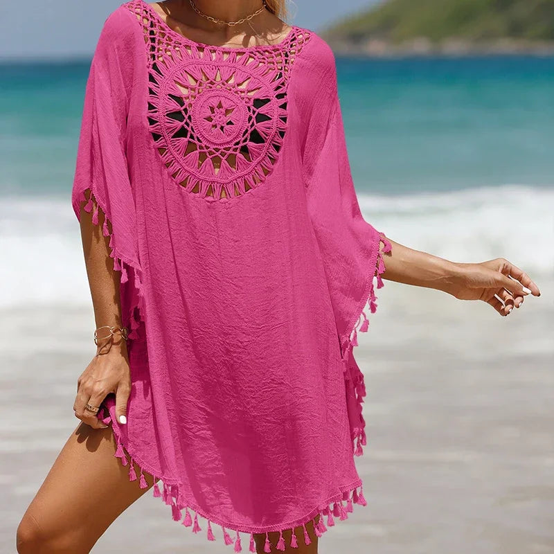 Holiday Knitting Crochet Beach Cover Ups Dress