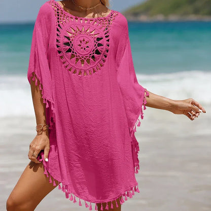 Holiday Knitting Crochet Beach Cover Ups Dress