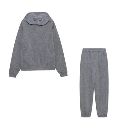 2023 Trend Casual Fashion Thickened Long-sleeved Sweater Pants Two-piece Suit