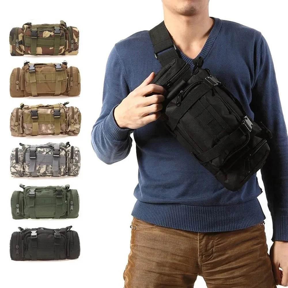 Outdoor Hiking Waist Bag 600D Waterproof Oxford Climbing 3P Chest Shoulder Bags Tactical Fishing Camping Pouch Pack - Empire P.E