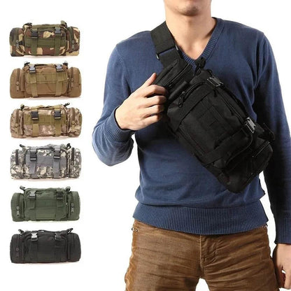 Outdoor Hiking Waist Bag 600D Waterproof Oxford Climbing 3P Chest Shoulder Bags Tactical Fishing Camping Pouch Pack - Empire P.E