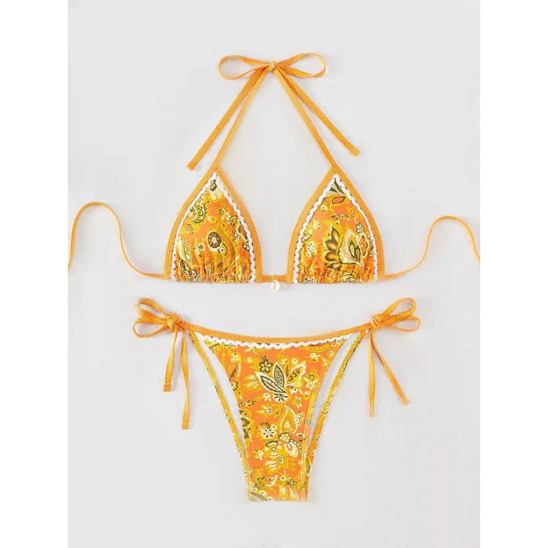 2026 New Halter String Triangle Two Piece Bikini
